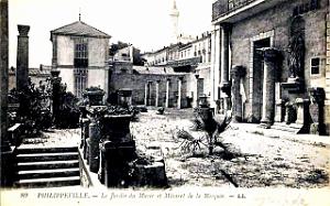 Philippeville - Le Jardin du Musee et le Minaret de la Mosquee